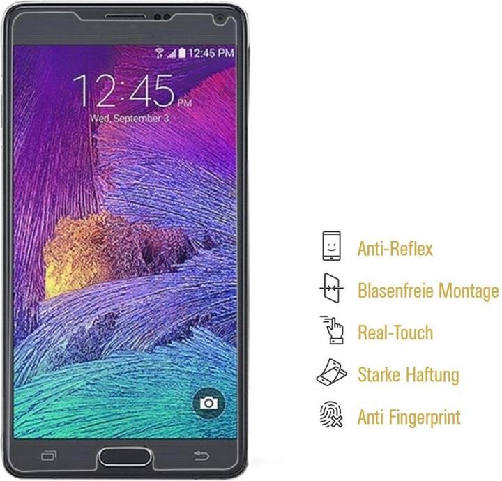Produktbild Protectorking 4x Displayschutzfolie matt Anti-Reflex entspiegelt (4 Stück, Samsung Galaxy Note 4)