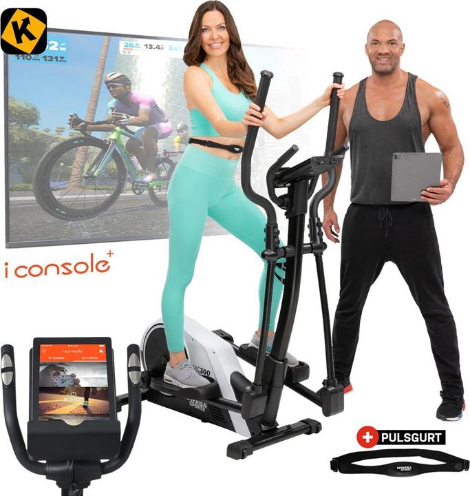 Miweba Sports Crosstrainer MC300 Heimtrainer Fitnessgerät Pedaltrainer Sport (Weiss/Schwarz)