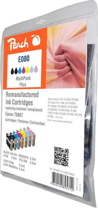 Image du produit Peach T0807 Multipack (M, Y, C, LC, CF, LM)