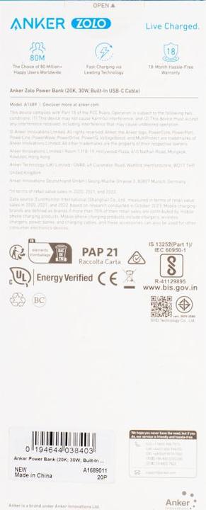 Produktbild Anker Zolo (20000 mAh, 30 W)