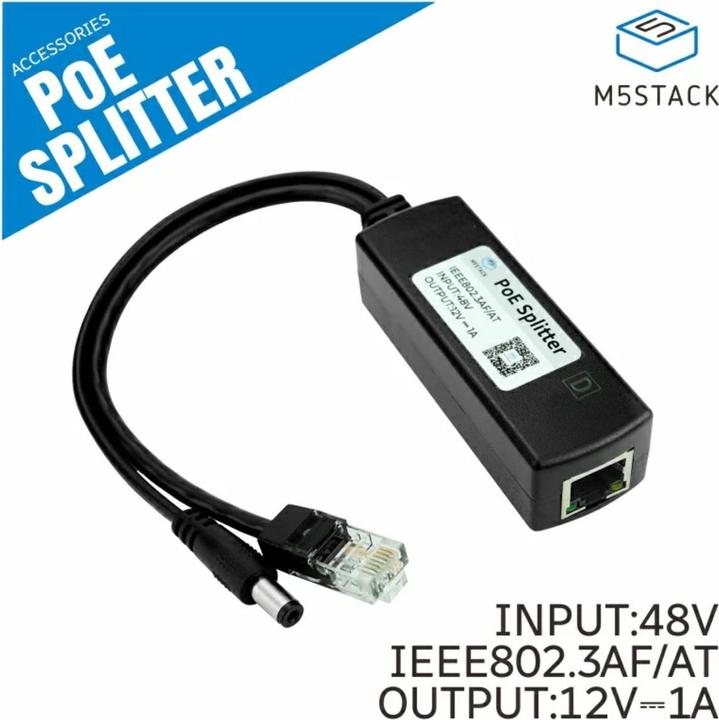 Actual product image M5Stack PoE splitter 12V/1A IEEE 802.3af