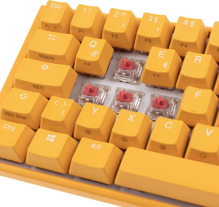 Produktbild Ducky One 3 Yellow SF gaming keyboard, RGB LED - MX-Silent-Red (DE, Kabelgebunden)
