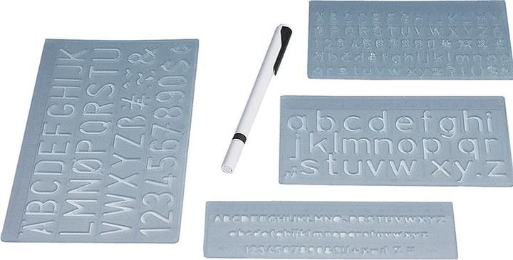 Produktbild Wedo Schriftschablonen Set (118 mm)