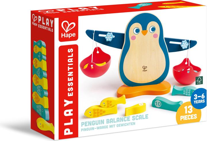 Actual product image Hape Penguin scale with weights