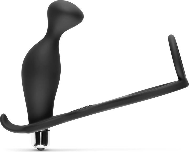 Image du produit Easytoys Plug Anal Vibrant avec Cockring et Bague de Testicules - Noir
