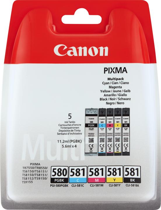 Produktbild Canon PGI-580/CLI-581 Multipack (PGBK, C, M, Y, BK)
