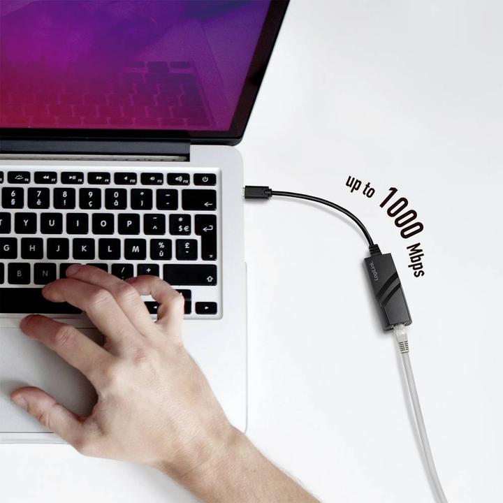 Produktbild LogiLink USB 3.2 Gen 1, USB-C auf Gigabit Adapter (USB-C)