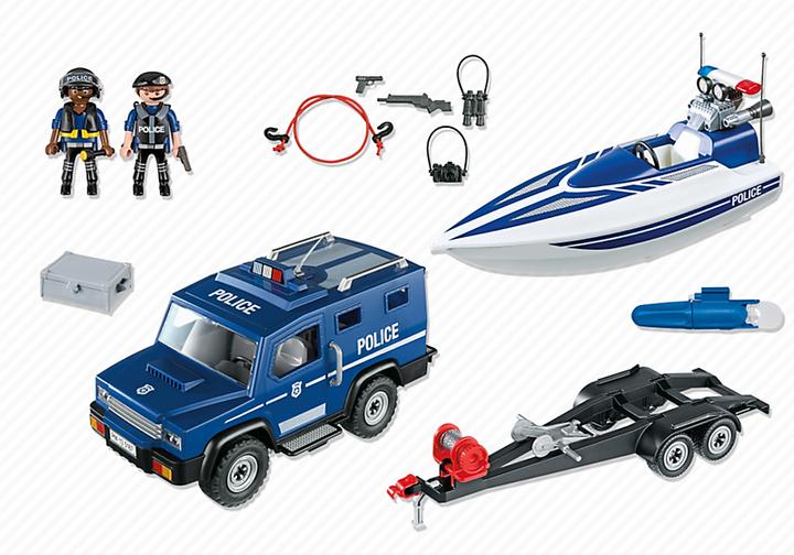 Image du produit Playmobil Fourgon et vedette de police (5187, Playmobil City Action)
