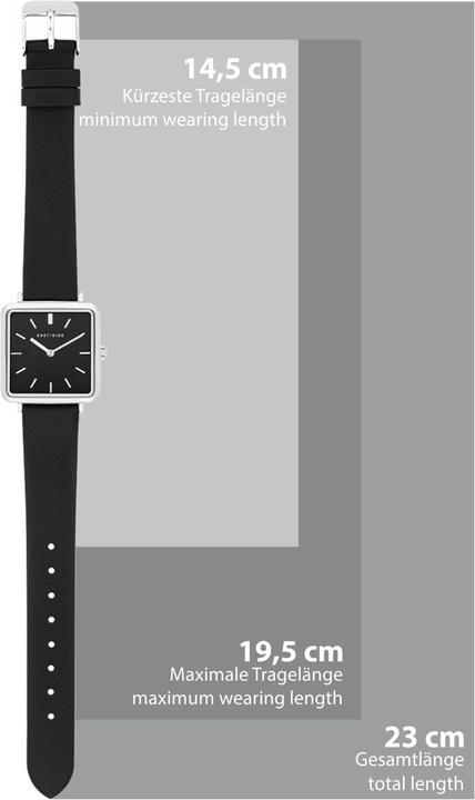 Actual product image Eastside Ladies quartz watch Grand genuine leather black - 11254 (Analogue wristwatch, 37.30 mm)