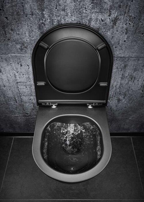 Immagine prodotto Laufen WC sospeso KARTELL senza bordo, lavaggio a filo pavimento nero opaco