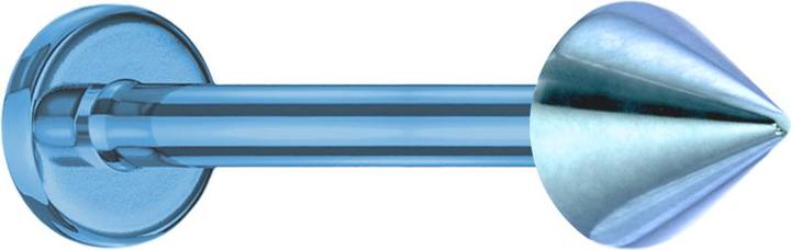 Immagine prodotto Star Piercing Micro labret azzurro con cono (senza ottone, Titanio G23)