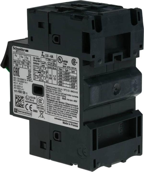 Produktbild Schneider Electric Motorschutzschalter GV2ME08 2,5-4A