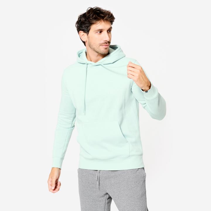 Produktbild Domyos Hoodie Herren warm Baumwollgewebe - blaugrün (L)