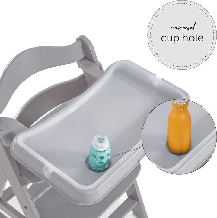 Produktbild Hauck Hochstühle Hochstuhl Alpha Plus Grau im Sparset inkl. Sitzkissen (Hochstuhl)