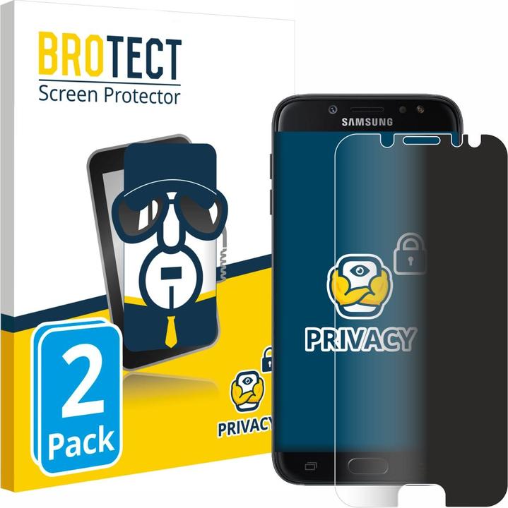 Produktbild BROTECT Sichtschutzfolie Anti-Spy Privacy Folie Blaulicht-Schutz (2 Stück, Samsung Galaxy J7 Pro)