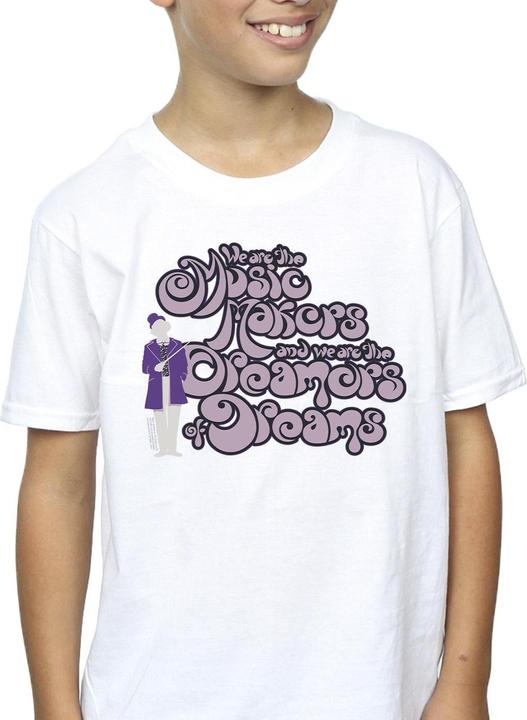 Actual product image Willy Wonka & the Chocolate Factory Boys Dreamers Text T-Shirt (152, 158)