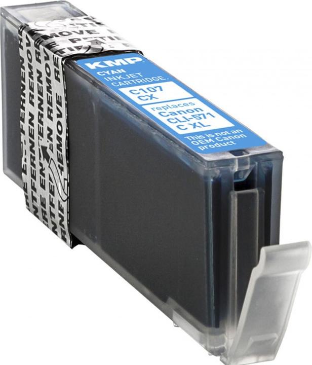 Actual product image KMP C107CX Ink cartridge comp. with Canon CLI-571 XL C (C)