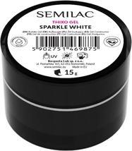 Semilac Builder Thixo Gel Sparkle White 15g with Shimmer