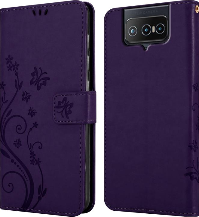 Immagine prodotto Cadorabo Custodia Flower Book (Asus Zenfone 8 Flip)