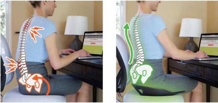 Actual product image BackJoy Posture+ seat cushion black (38 x 32 cm)