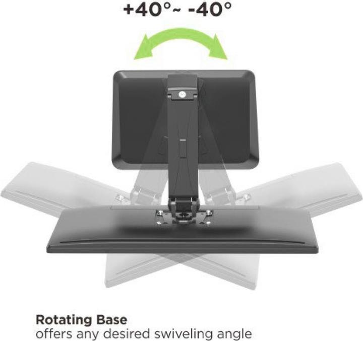 Actual product image Techly Desk Mount for 1 Touchscreen 17-32inch 43-81cm black (Table, 32")
