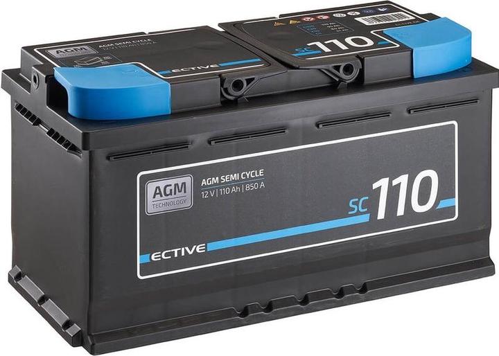 Produktbild Ective 12V 110Ah AGM Semi Cycle Versorgungsbatterie Wohnmobil Batterie Solar (12 V, 110 Ah)