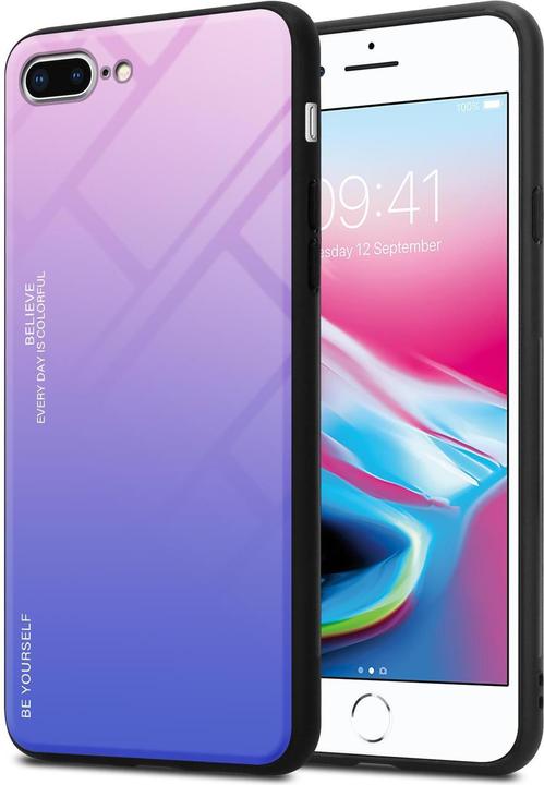 Produktbild Cadorabo TPU 2 Farben Glas Cover (Apple iPhone 7 Plus, Apple iPhone 7s Plus)