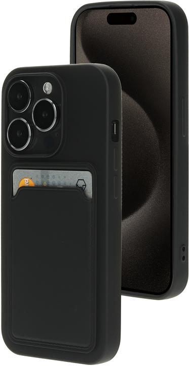 Actual product image Mobiparts Classic TPU Case with Cardholder Apple iPhone 15 Pro Matt Black (Apple iPhone 15 Pro)