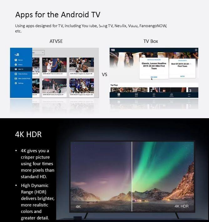 Produktbild PhoneLook Android TV Multimedia 4K Ultra HD Streaming Box Z6 HDR 64Bit CPU Google Assistant