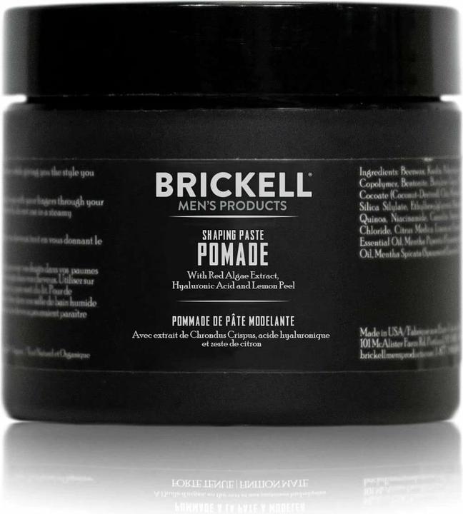 Actual product image Brickell Men's Shaping Paste Pomade 59ml (Hair paste, 59 ml)