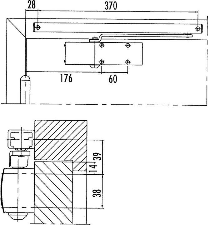 Actual product image Geze Door closer TS 1500 / 1500 G (Glass door, Indoor)