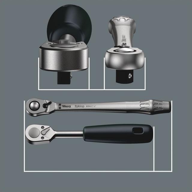 Produktbild Wera 8100 SC 8 Zyklop Metal-Knarrensatz (19 mm, 12 mm, 14 mm, 16 mm, 10  mm, 18 mm, 17 mm, 11 mm, 15 mm, 13 mm)