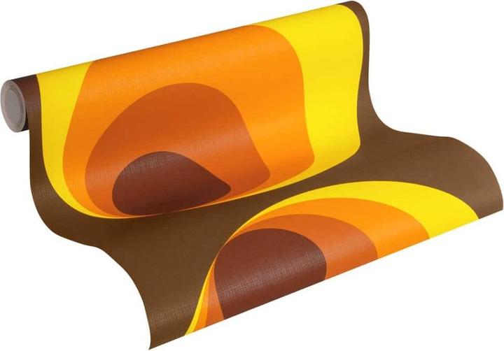 A.S. Création Retro Vision Retrotapete 70er Jahre, orange (53 x 1005 cm)