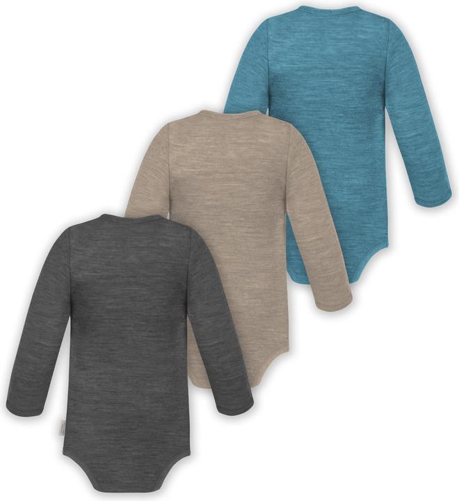 Immagine prodotto Normani Confezione da 3 pezzi di body a maniche lunghe in merino per bambino e bambina - 9355 (74)