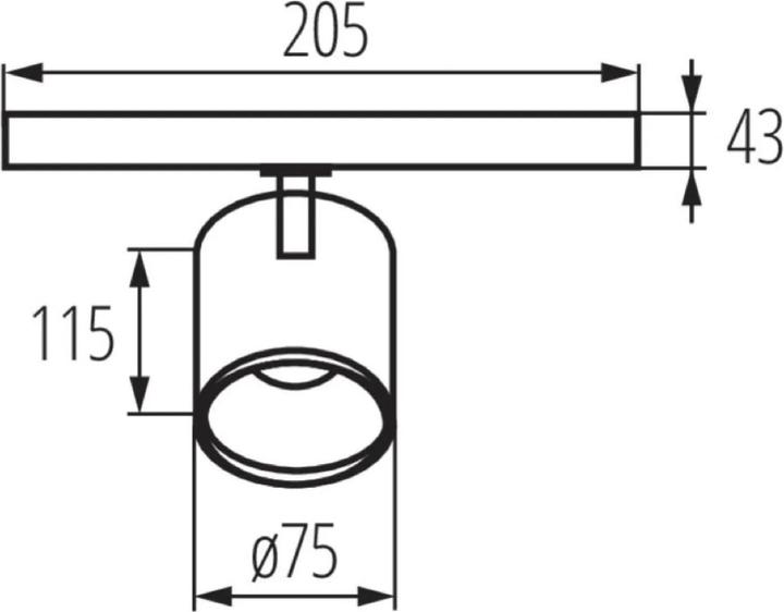 Image du produit Kanlux Projecteur à LED/ Rail d'alimentation triphasé ACORD ATL1 Noir 33131 (1700 lm)