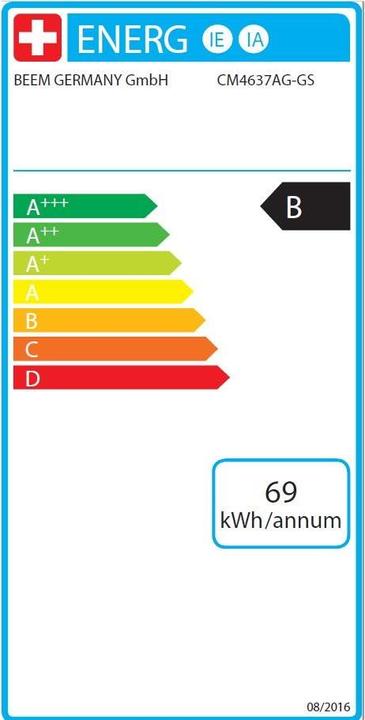 Energie-Label Beem Siebträgermaschine Espresso-Perfect Silber