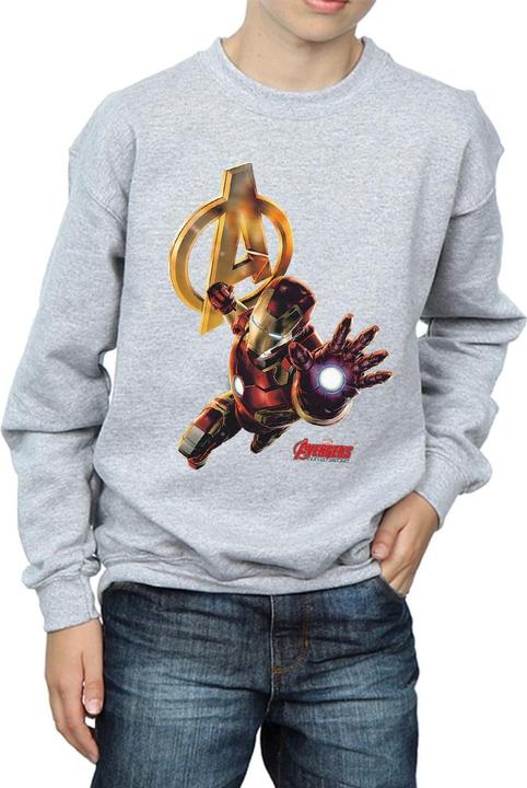Actual product image Boys Iron Man Pose Sweatshirt (152, 158)