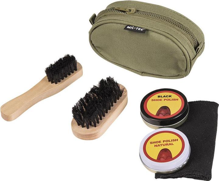 Mil-tec Schuhputzzeug Komplett Oliv