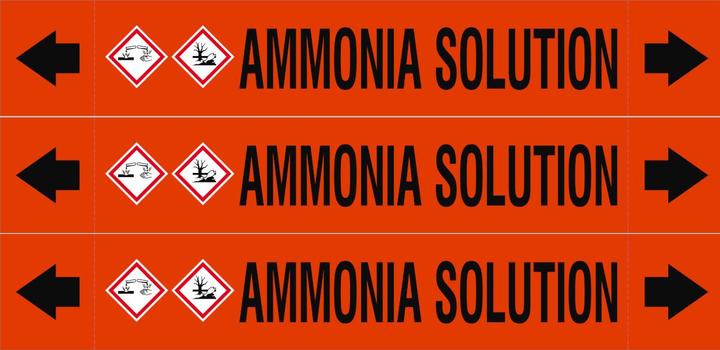 Energy Label Brady ASME - Pipe markers - Ammonia Solution
