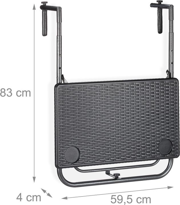 Produktbild Relaxdays Balkonhängetisch (59.50 cm)