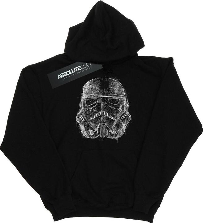 Actual product image Star Wars Mens Stormtrooper Scribble Helmet Hoodie (L)