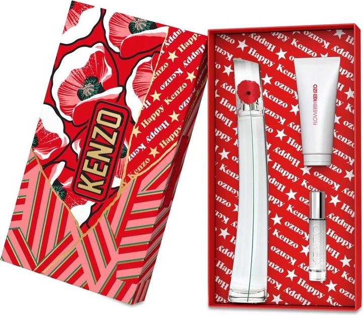 Image du produit Kenzo - Flower By - EDP 100 ml (refillable) + body milk 75 ml + EDP 10 ml (refillable) (Eau de parfum, 100 ml)