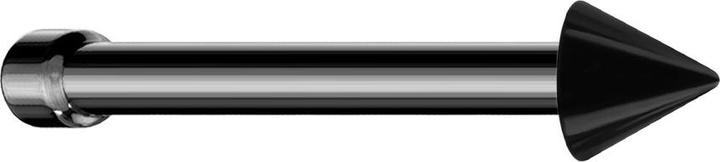 Produktbild Star Piercing Nasenstecker gerade schwarz mit Cone (ohne Messing, Chirurgenstahl 316L)