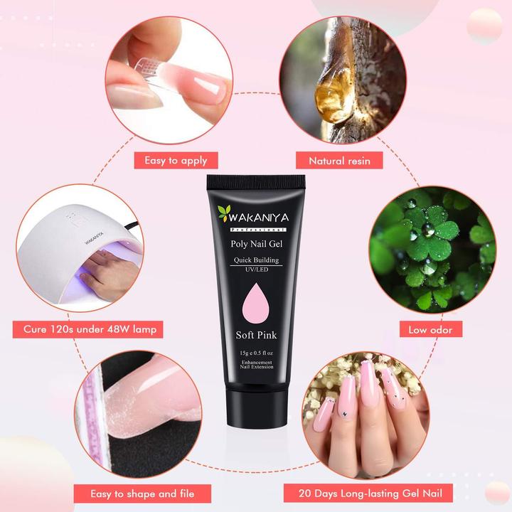 Actual product image Wakaniya Nail Care Starter Set Polygel (Nail varnish dryer)