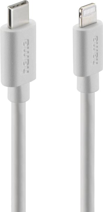 Productafbeelding Hama Snellader met oplaadkabel Lightning, minilader, PD, 20W, 1m, wit (20 W)