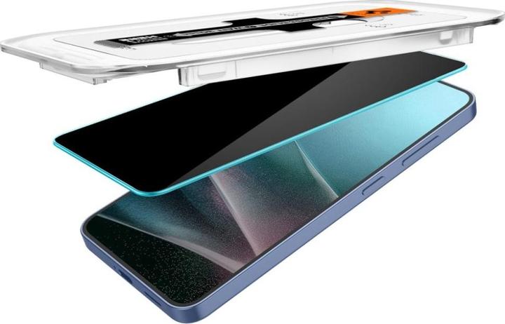 Actual product image Spigen Glass tR EZ Fit HD (Privacy) 2 Pack - Samsung Galaxy S25/S24 (2 Piece, Samsung Galaxy S25, Samsung Galaxy S24)