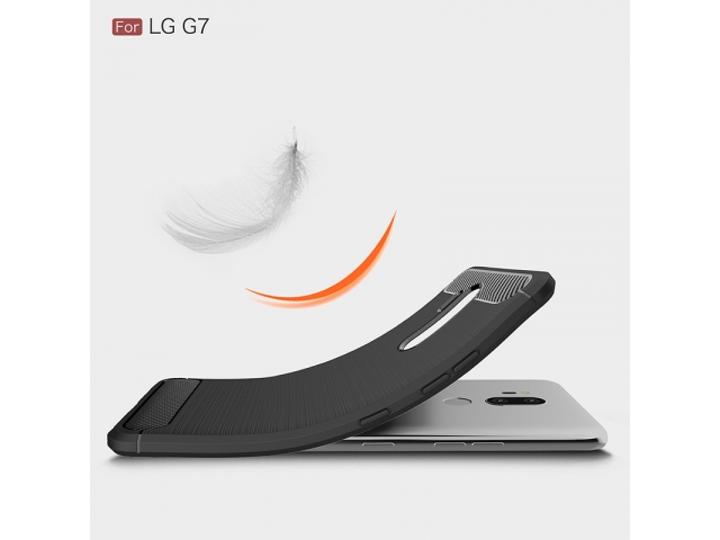 Actual product image Screenguard LG G7 ThinQ Cover Carbon Brushed Soft TPU (G7 ThinQ)