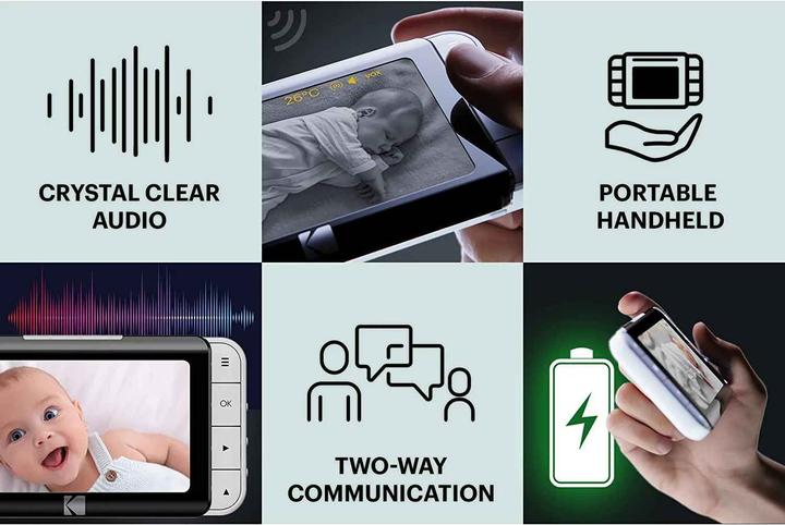 Actual product image Kodak Cherish C525P Smart Baby Monitor (Video & Audio)