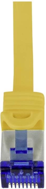 Actual product image LogiLink Patch cord Ultraflex, Cat.6A, S/FTP, 15 m, yellow withCat.7 raw cable, extra flexible & soft cable m (S/FTP, CAT6a, 15 m)