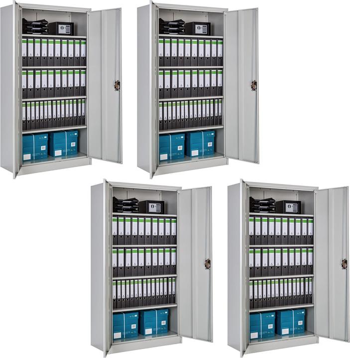 Immagine prodotto tectake 2x Armadio portadocumenti a 5 scomparti (40 x 90 x 180 cm)